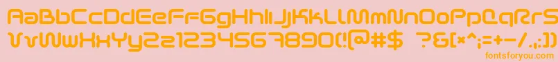 Шрифт SciFied2002 – оранжевые шрифты на розовом фоне