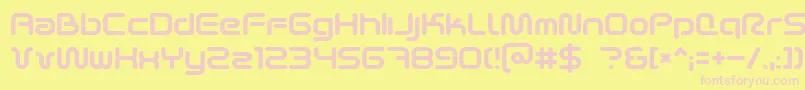 SciFied2002-Schriftart – Rosa Schriften auf gelbem Hintergrund
