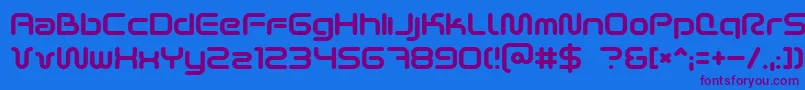 SciFied2002 Font – Purple Fonts on Blue Background