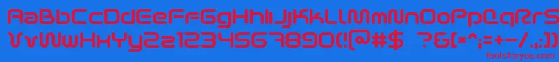 SciFied2002 Font – Red Fonts on Blue Background