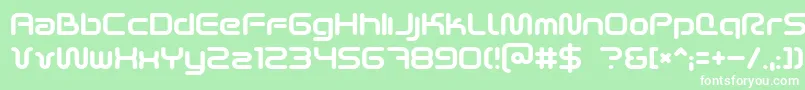 SciFied2002 Font – White Fonts on Green Background