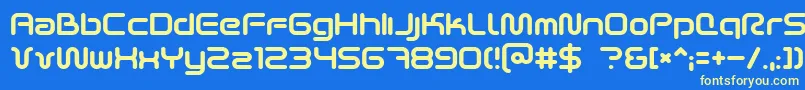 フォントSciFied2002 – 黄色の文字、青い背景