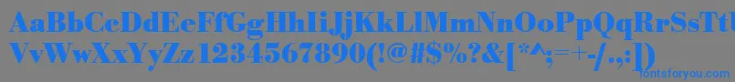 UrwbodonitnarBold Font – Blue Fonts on Gray Background