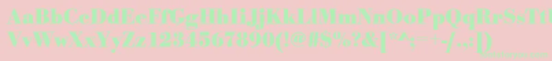 UrwbodonitnarBold Font – Green Fonts on Pink Background