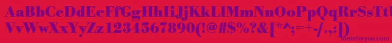 UrwbodonitnarBold Font – Purple Fonts on Red Background