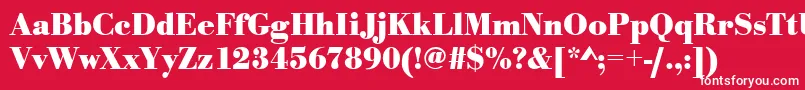 UrwbodonitnarBold Font – White Fonts on Red Background