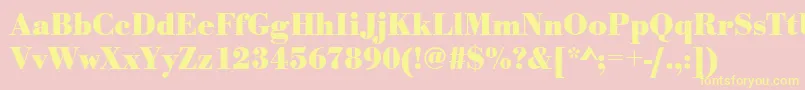 UrwbodonitnarBold Font – Yellow Fonts on Pink Background