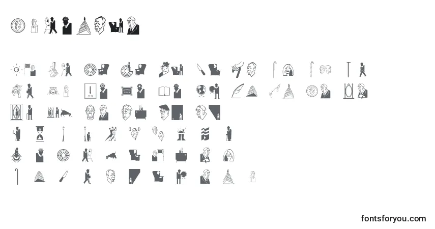 Schriftart Slborges – Alphabet, Zahlen, spezielle Symbole