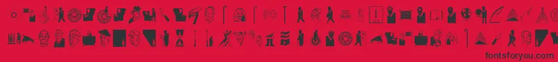Шрифт Slborges – чёрные шрифты на красном фоне