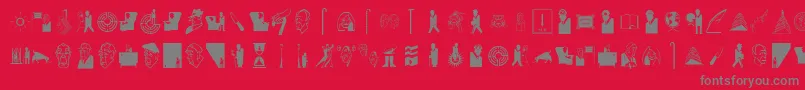 Slborges Font – Gray Fonts on Red Background