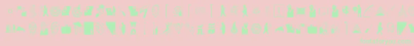 Slborges-Schriftart – Grüne Schriften auf rosa Hintergrund