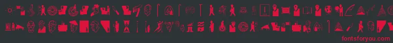 Slborges Font – Red Fonts on Black Background