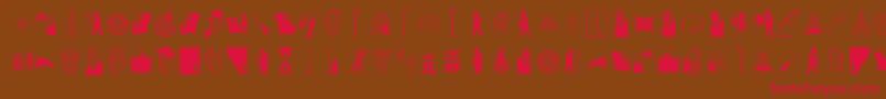 Slborges Font – Red Fonts on Brown Background