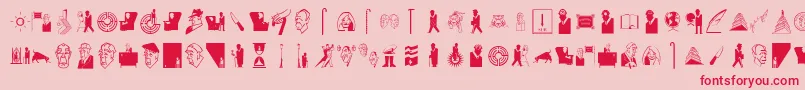 Slborges Font – Red Fonts on Pink Background