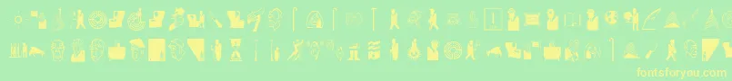 Slborges Font – Yellow Fonts on Green Background