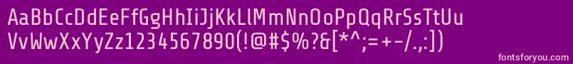 SharetechRegular Font – Pink Fonts on Purple Background