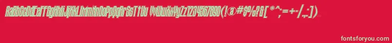 TauernicttItalic Font – Green Fonts on Red Background