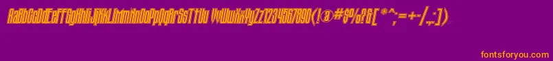 TauernicttItalic Font – Orange Fonts on Purple Background