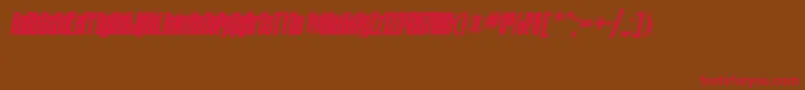 TauernicttItalic Font – Red Fonts on Brown Background