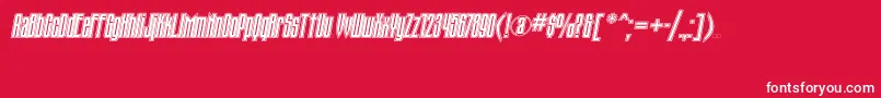 TauernicttItalic Font – White Fonts on Red Background