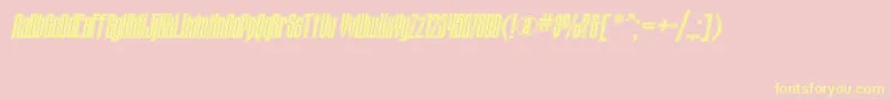 TauernicttItalic Font – Yellow Fonts on Pink Background