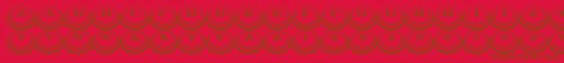 ADiscoserifdbldn3D Font – Brown Fonts on Red Background