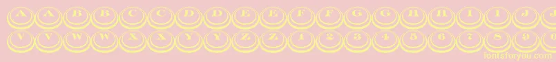 ADiscoserifdbldn3D Font – Yellow Fonts on Pink Background