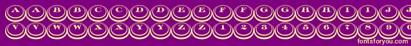 ADiscoserifdbldn3D Font – Yellow Fonts on Purple Background