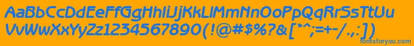 BenguiatgothiccttBolditalic Font – Blue Fonts on Orange Background