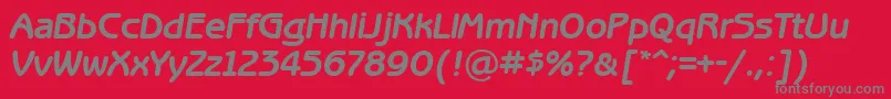 BenguiatgothiccttBolditalic Font – Gray Fonts on Red Background