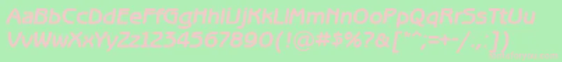 BenguiatgothiccttBolditalic Font – Pink Fonts on Green Background