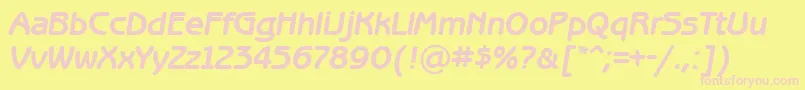 BenguiatgothiccttBolditalic Font – Pink Fonts on Yellow Background