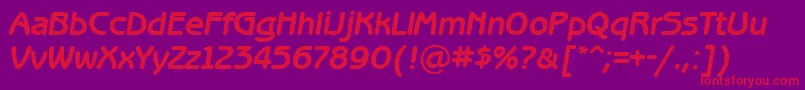 BenguiatgothiccttBolditalic Font – Red Fonts on Purple Background