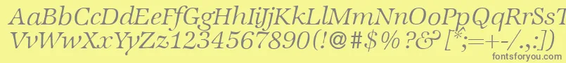 Подробнее о шрифте ZabriskieinternationalLightItalic Шрифт ZabriskieinternationalLightItalic – серые шрифты на жёлтом фоне