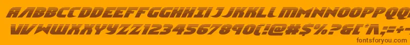 Ninjagardenhalfital Font – Brown Fonts on Orange Background