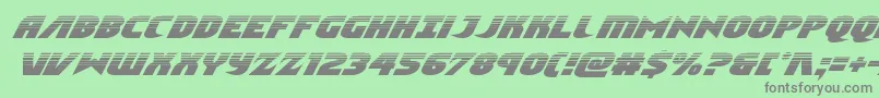 Ninjagardenhalfital Font – Gray Fonts on Green Background