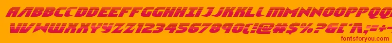 Ninjagardenhalfital Font – Red Fonts on Orange Background