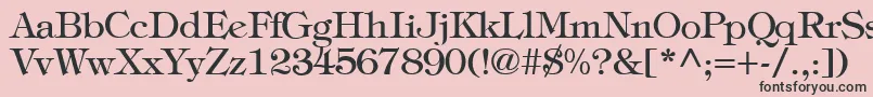 TiffanyNormal Font – Black Fonts on Pink Background