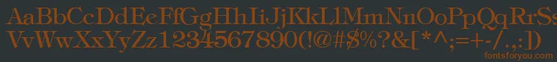 TiffanyNormal Font – Brown Fonts on Black Background