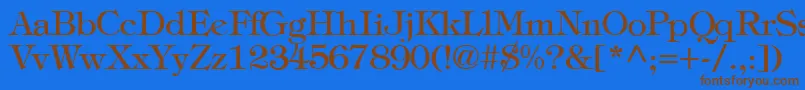 TiffanyNormal Font – Brown Fonts on Blue Background