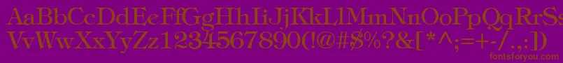 TiffanyNormal Font – Brown Fonts on Purple Background