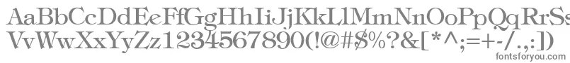 フォントTiffanyNormal – 白い背景に灰色の文字