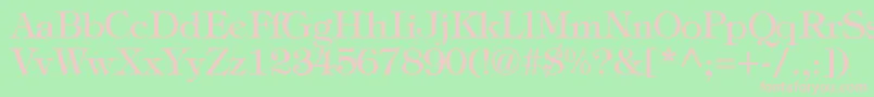 TiffanyNormal Font – Pink Fonts on Green Background