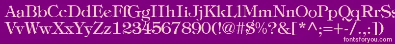 TiffanyNormal Font – Pink Fonts on Purple Background