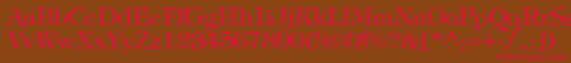 TiffanyNormal Font – Red Fonts on Brown Background