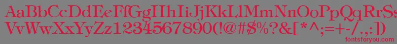 Шрифт TiffanyNormal – красные шрифты на сером фоне