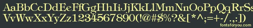 TiffanyNormal Font – Yellow Fonts on Black Background