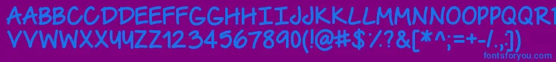 Шрифт TheUrbanWay – синие шрифты на фиолетовом фоне