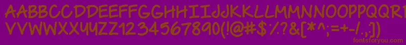 TheUrbanWay Font – Brown Fonts on Purple Background