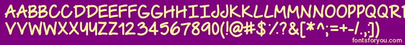 TheUrbanWay Font – Yellow Fonts on Purple Background